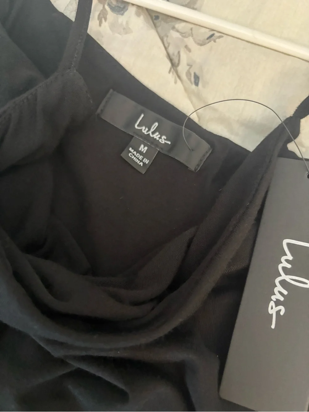 Lulu's Black Ruched Side Slip Dress